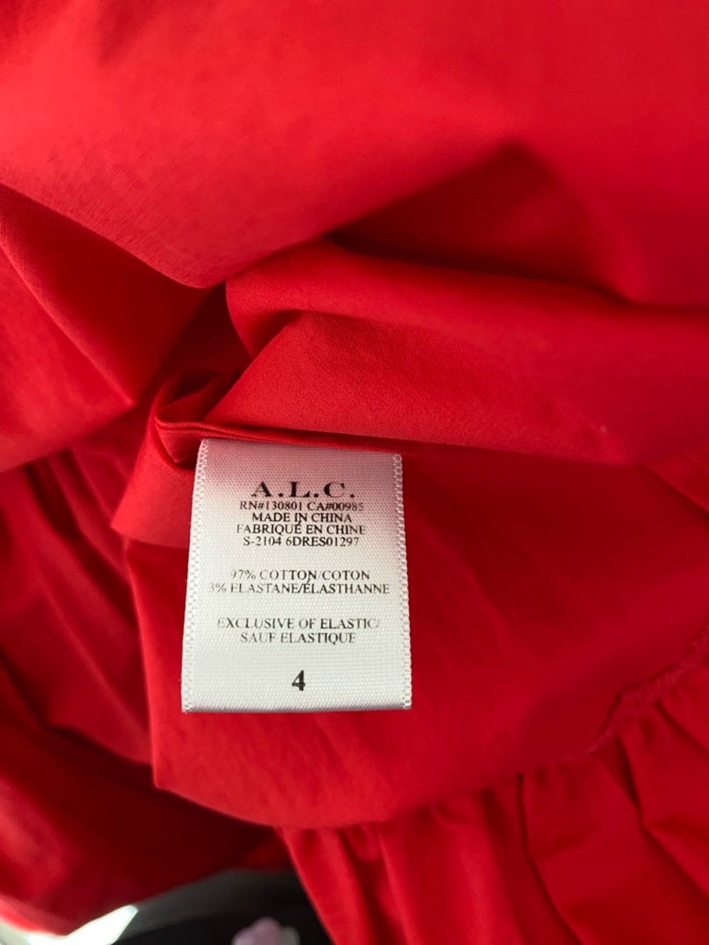 A.L.C. Rhodes Red Cotton Poplin Maxi Dress size 4 Long Sundress - Picture 9 of 9
